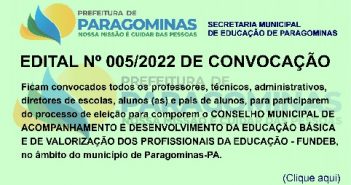 EDITAL DE CONVOCAÇÃO – Nº 005/2022
