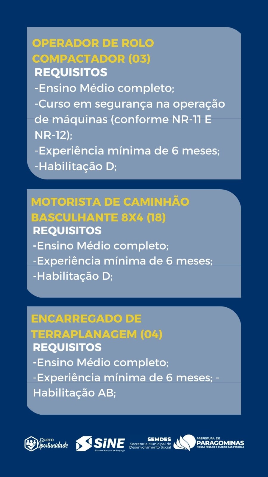 864 vagas de emprego disponíveis hoje (16 de Dezembro de 2023) de